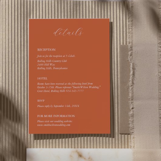 Herfst rustieke bruiloft behuizing Kaart