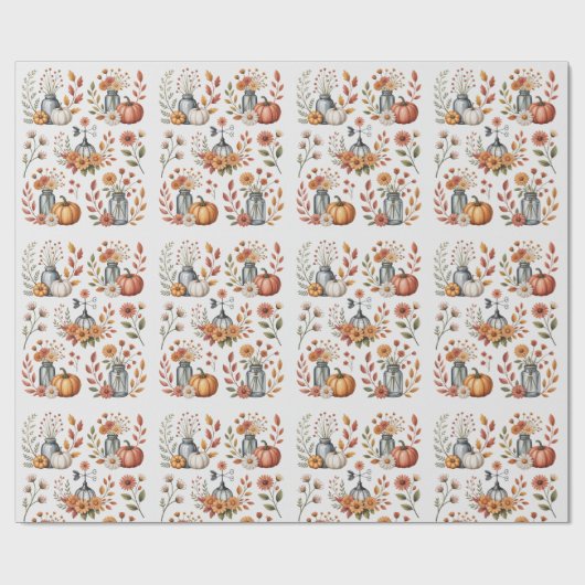 Herfst, Rustieke Country Herfst, Thanksgiving, Her Cadeaupapier (Vlak)