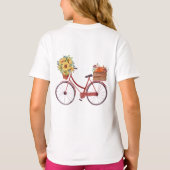 Herfst. Rustieke fiets met zonnebloemen T-shirt (Achterkant)