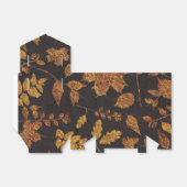 Herfst rustieke gouden bladeren elegante herfst br bedankdoosjes (Uitgevouwen)
