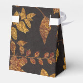 Herfst rustieke gouden bladeren elegante herfst br bedankdoosjes (Achterkant)