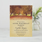 HERFST - Rustieke Herfst Herfst Verjaardagsuitnodi Kaart (Staand voorkant)