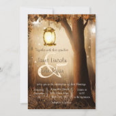 Herfst rustieke herfstboom bruiloft kaart (Voorkant)