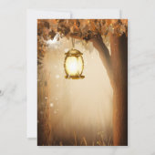 Herfst rustieke herfstboom bruiloft kaart (Achterkant)