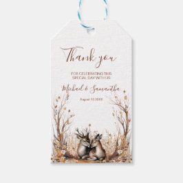 Herfst rustieke herten bruiloft Collectie Cadeaulabel
