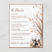 Herfst rustieke herten bruiloft Collectie Informatiekaartje (Voorkant)