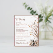 Herfst rustieke herten bruiloft Collectie Informatiekaartje (Staand voorkant)