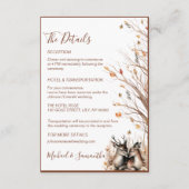 Herfst rustieke herten bruiloft Collectie Informatiekaartje (Voorkant)