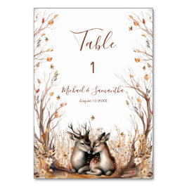 Herfst rustieke herten bruiloft Collectie Kaart