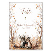 Herfst rustieke herten bruiloft Collectie Kaart (Achterkant)