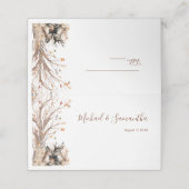 Herfst rustieke herten bruiloft Collectie Plaatskaartje (Buitenkant ongevouwen)