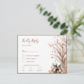 Herfst rustieke herten bruiloft Collectie RSVP Kaartje (Staand voorkant)