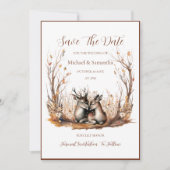 Herfst rustieke herten bruiloft Collectie Save The Date (Voorkant)
