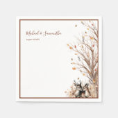 Herfst rustieke herten bruiloft Collectie Servet (Voorkant)