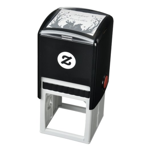 Herfst rustieke herten bruiloft zelfinktende stempel (Product)