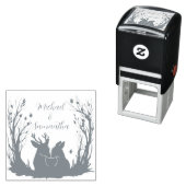 Herfst rustieke herten bruiloft zelfinktende stempel (In situ)