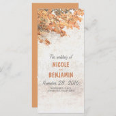 Herfst rustieke huwelijksprogramma's programmakaart (Voorkant / Achterkant)