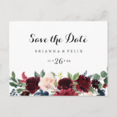 Herfst Rustieke Kalligrafie Horizontaal Save the D Briefkaart (Voorkant)