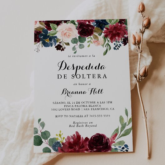 Herfst rustieke kalligrafie Spaans Vrijgezellenfee Kaart