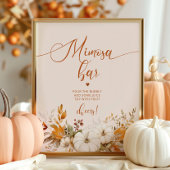 Herfst rustieke mimosa bar poster
