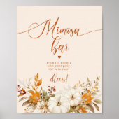 Herfst rustieke mimosa bar poster (Voorkant)