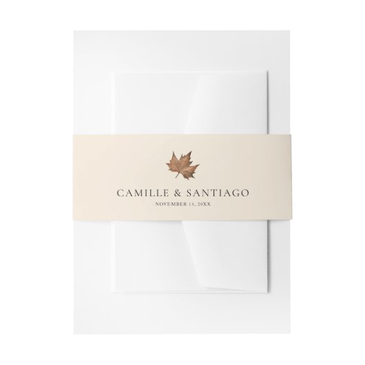 Herfst rustieke minimalistische bruiloft uitnodigingen wikkel (Voorkant Voorbeeld)