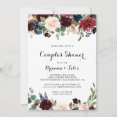 Herfst rustieke moderne kalligrafie koppels douche kaart (Voorkant)