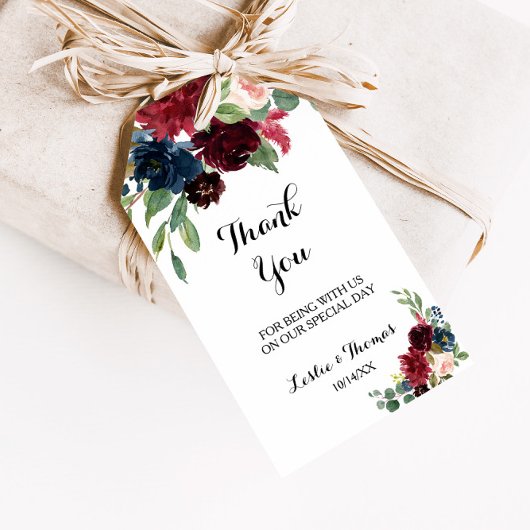 Herfst rustieke oogverblindende Bourgondië dank u Cadeaulabel