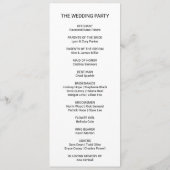 Herfst rustieke oogverblindende Bourgondische brui Programmakaart (Achterkant)