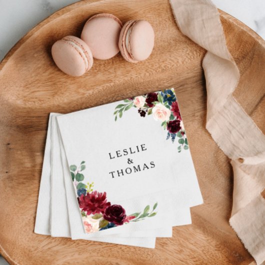 Herfst rustieke oogverblindende Bourgondische brui Servet