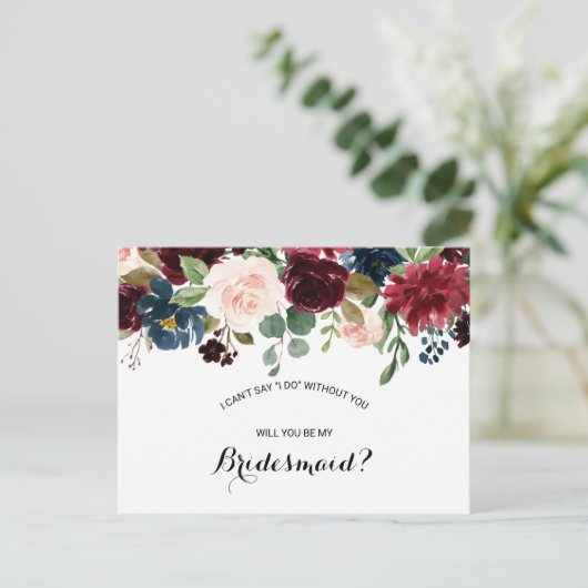 Herfst rustieke oogverblindende Bourgondische brui Uitnodiging Briefkaart (Staand voorkant)