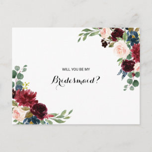 Herfst rustieke oogverblindende Bourgondische brui Uitnodiging Briefkaart
