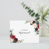 Herfst rustieke oogverblindende Bourgondische brui Uitnodiging Briefkaart (Staand voorkant)