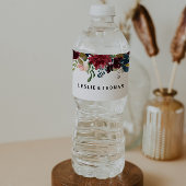 Herfst rustieke oogverblindende Bourgondische wate Waterfles Etiket