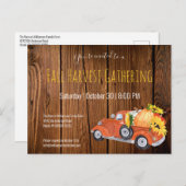 Herfst rustieke pick-up truck pompoenen Herfst par Uitnodiging Briefkaart (Voorkant / Achterkant)