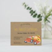 Herfst rustieke pick-up truck pompoenen Herfst par Uitnodiging Briefkaart (Staand voorkant)