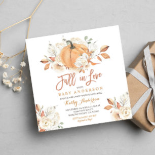 Herfst rustieke pompoen Baby shower Herfst in lief Kaart