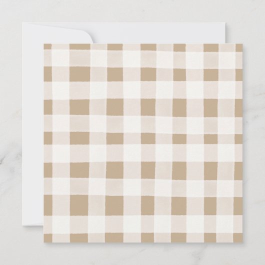 Herfst rustieke pompoen Baby shower Herfst in lief Kaart (Achterkant)