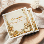 Herfst Rustieke Pompoen Baby shower Servet