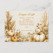 Herfst Rustieke Pompoen Diapper Raffle Informatiekaartje (Voorkant)