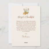 Herfst rustieke pompoen geruite Thanksgiving Feestdagenkaart (Achterkant)