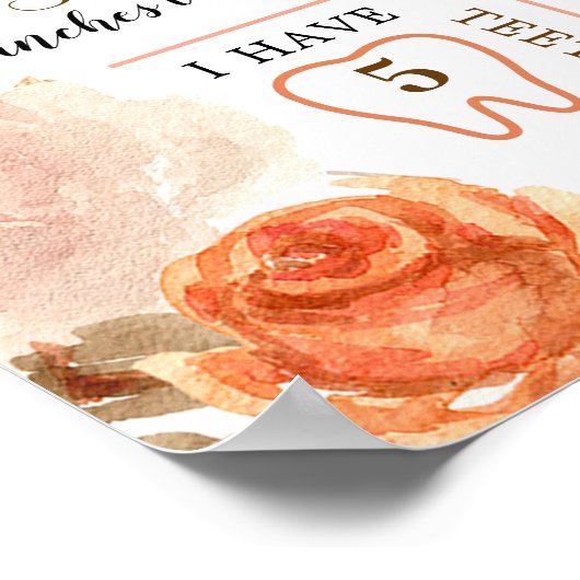 Herfst rustieke pompoen Onederful eerste verjaarda Poster (Hoek)