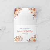 Herfst rustieke pompoen Onederful Verjaardag Gevou Bedankkaart (Binnen)