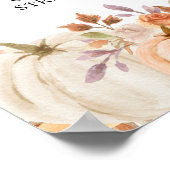 Herfst rustieke pompoen Onederful Verjaardagsfotoc Poster (Hoek)