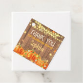 Herfst Rustieke Pompoen Patch Verjaardag Plein Bedankjes Labels (In situ)