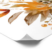 Herfst rustieke pompoenen vrijgezellenfeest welkom poster (Hoek)