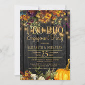 Herfst rustieke schuur hout Ik doe bbq verlovingsf Kaart (Voorkant)