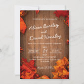 Herfst Rustieke Trouw Uitnodiging (Voorkant)