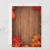 Herfst Rustieke Trouw Uitnodiging (Achterkant)