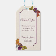 Herfst rustieke Waterverf verlaat bruiloft dank u